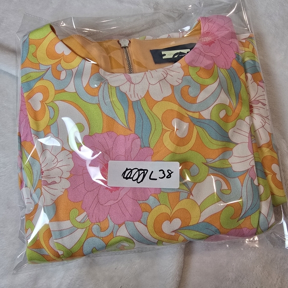 NWT Alexia Admor Moira Crewneck Mini Fit And Flare dress Bright 70's Retro Large - Picture 16 of 16